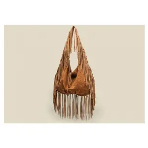 Large Faux Suede Tote Bag for Women Y2k Tassel Shoulder Purse Top Handle Satchel Trendy Dumpling Handbags