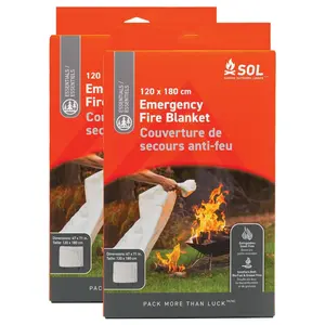 Survive Outdoors Longer Emergency Fire Blanket - 2pk