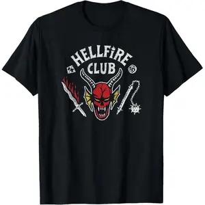 4 Hellfire Club Skull & Weapons T-Shirt
