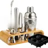 Cocktail Shaker Set Bartender Kit with Stand – Professional Bar Set for Home Bar – Martini Shaker, Jigger, Muddler & Strainer – Complete Drink Mixer & Bar Tools Set for Cocktails and Mixology 10 Pcs