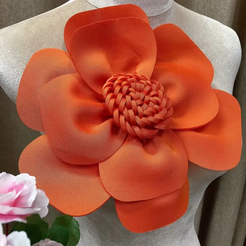 1pc Wide 25Cm/9.84In High Aesthetic Large Handmade Flower Clothing Accessory, Decoration, Brooch, Wedding, Evening Gown, Clothing, Hat, Bag Large Event Decoration