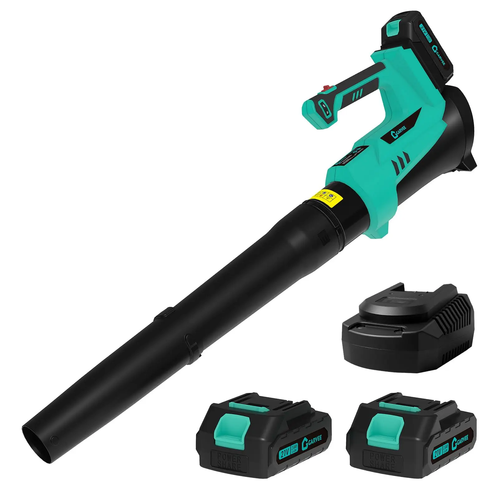 20V wireless Leaf Blower - 6-Speed Adjustable, Lightweight, Powerful Electric Blower with 2×2.0Ah Batteries & Charger, 550CFM 130MPH for Lawn, Patio, Wet & Dry Leaves 20V wireless Leaf Blower