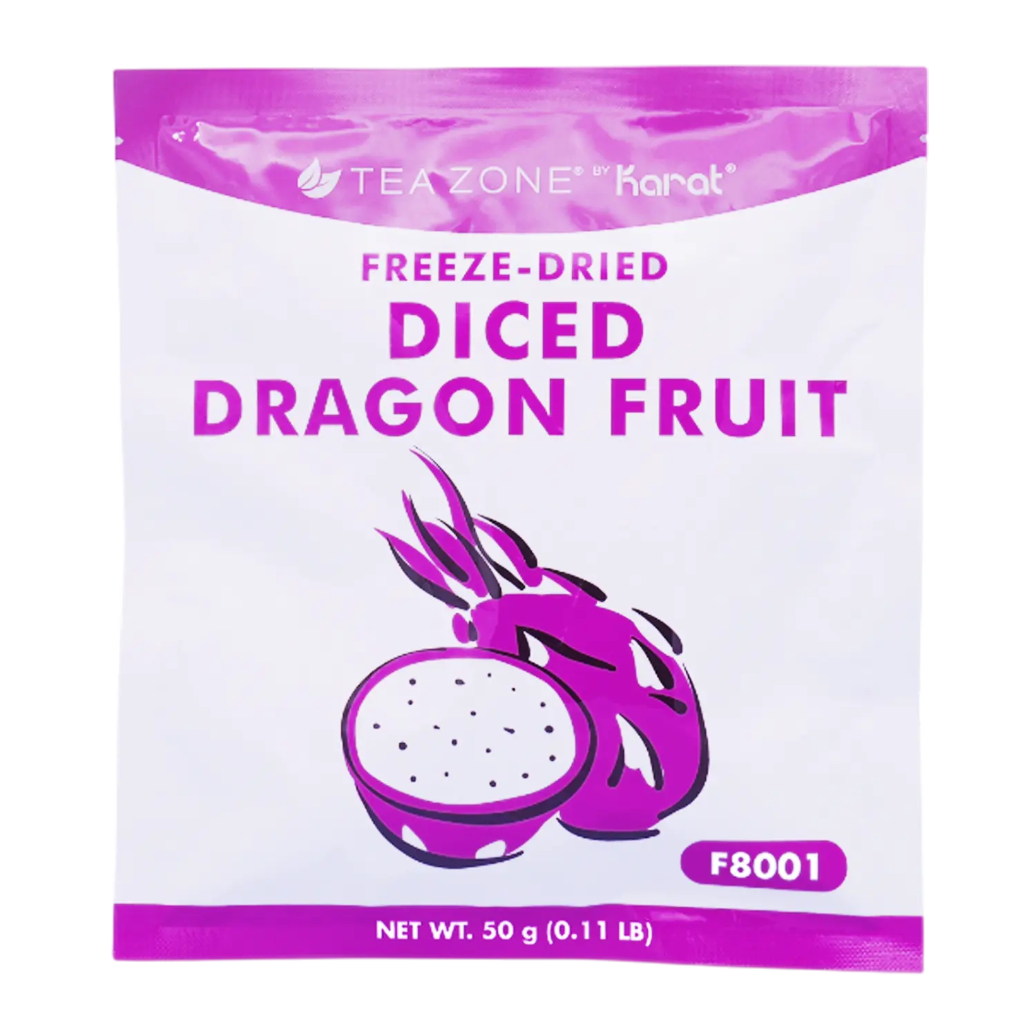 Tea Zone Freeze-Dried Dragon Fruit, Diced - Bag
