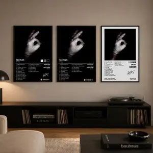 Set Of 3 Wall Art Poster HD Print Unframed Drake ICEMAN Album, Drizzy Hip Hop, Modern Rap Music Aesthetic Decor, Album Cover Artwork, Gift for Fans