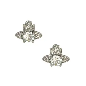 Planets Universe Stud Earrings for Men and Women Streetwear Punk Rock Hip Hop Unisex Style with Sparkling CZ