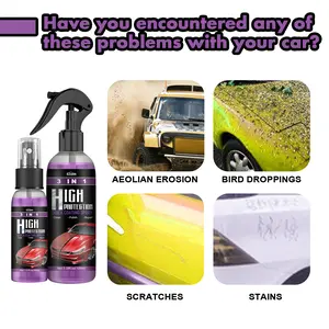 Quick Nano Coating Spray Adds Shine and Paint Protection Ceramic Car Coating and Decontamination Wax polish spray