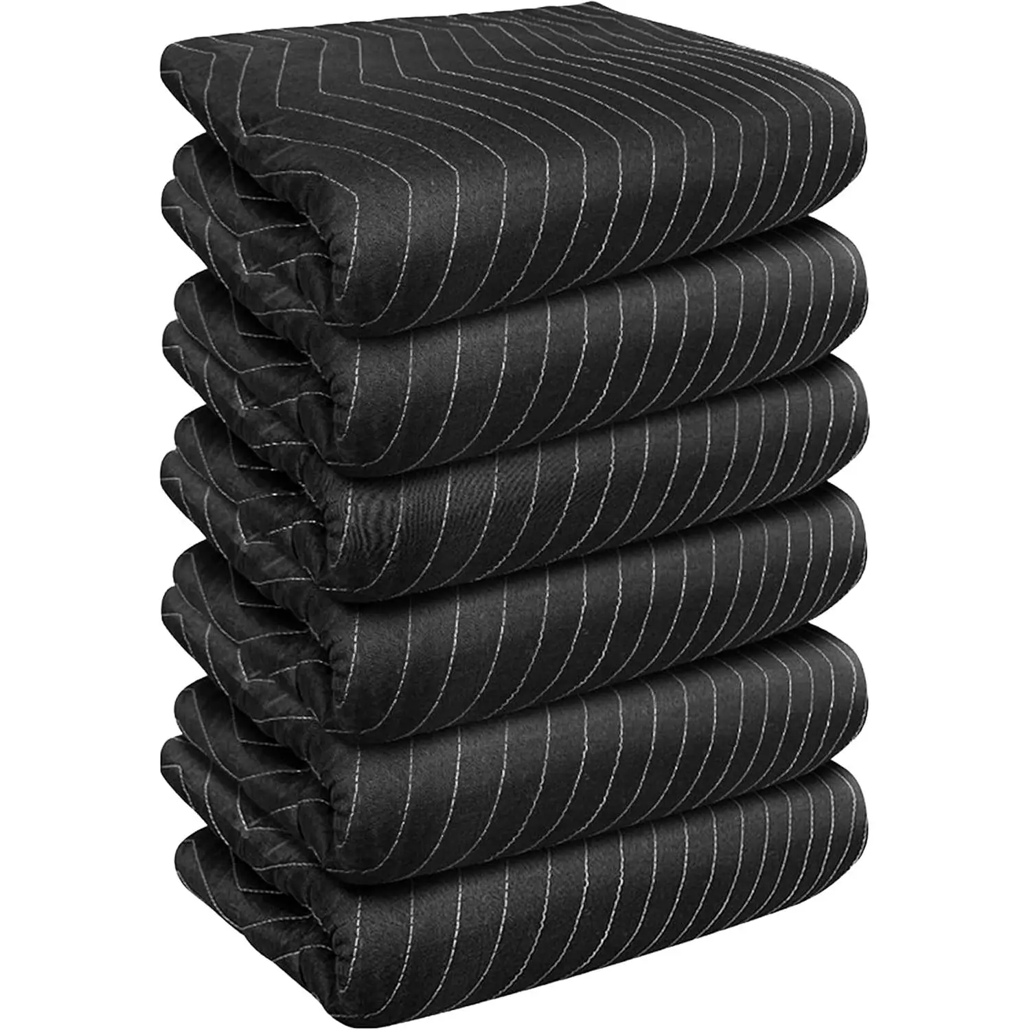 6 Padded Moving & Packing Blankets Heavy Duty - 80" x 72" Moving Blankets - Shipping Furniture Pads for Moving and Storage
