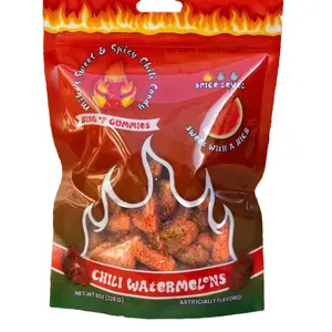 CHILI WATERMELONS SWEET SPICY GUMMY CANDY SNACK MEXICAN CANDY MEXICAN SNACKS