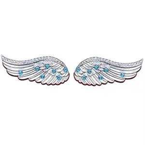 HILASON Screw Back Concho Angel Wings Bling Nickel Plated Saddle Color | Bridle Conchos Slotted