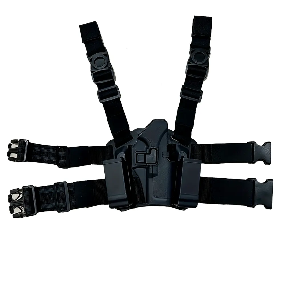 Universal Tactical Leg Holster with Magazine Pouch - Shooting Equipment, Quick-Release Adjustable Thigh Mount, Non-Waterproof Acetate Fabric, Fits Standard-Issue Handguns