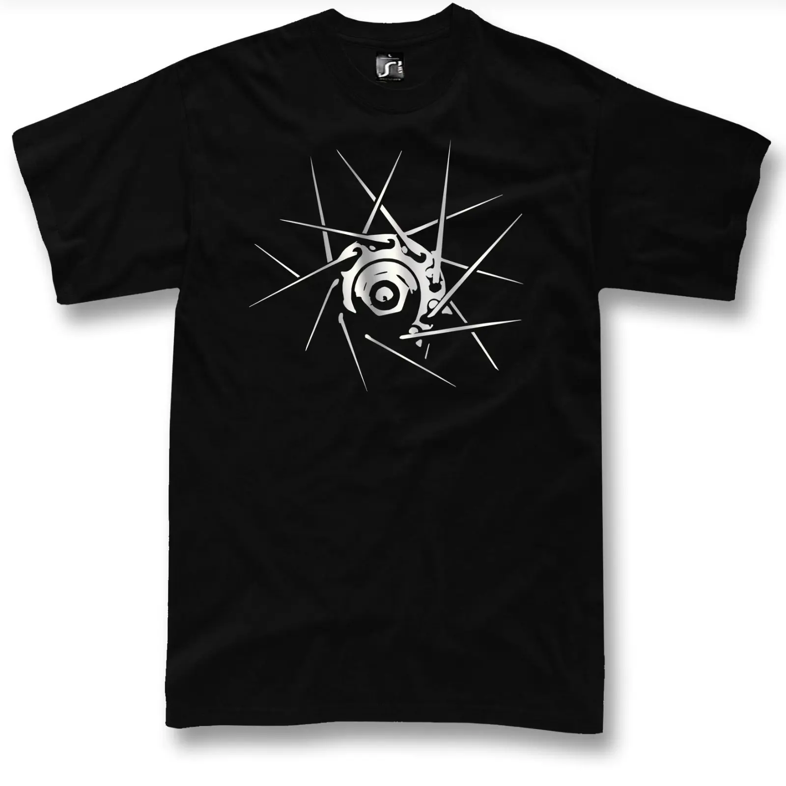 Cycling Wheel Hub T-Shirt Sweatshirt Hoodie, Minimal Bike Spokes Design Cyclist Bicycle Tee
