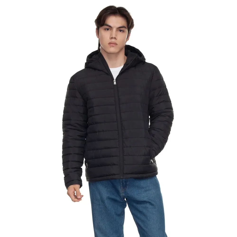 Rokka&Rolla Men's Midweight Puffer Jacket Hooded Coat