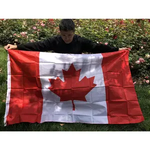 SKY FLAG free shipping great Canadian Flag  90*150cm hanging polyster 3x5fts Canada national flag banner for decoration