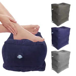 Inflatable Travel Foot Rest Pillow, 1 Count Portable Leg Support Pillow, Adjustable Leg Pillow for Airplane Car Bus Home Office