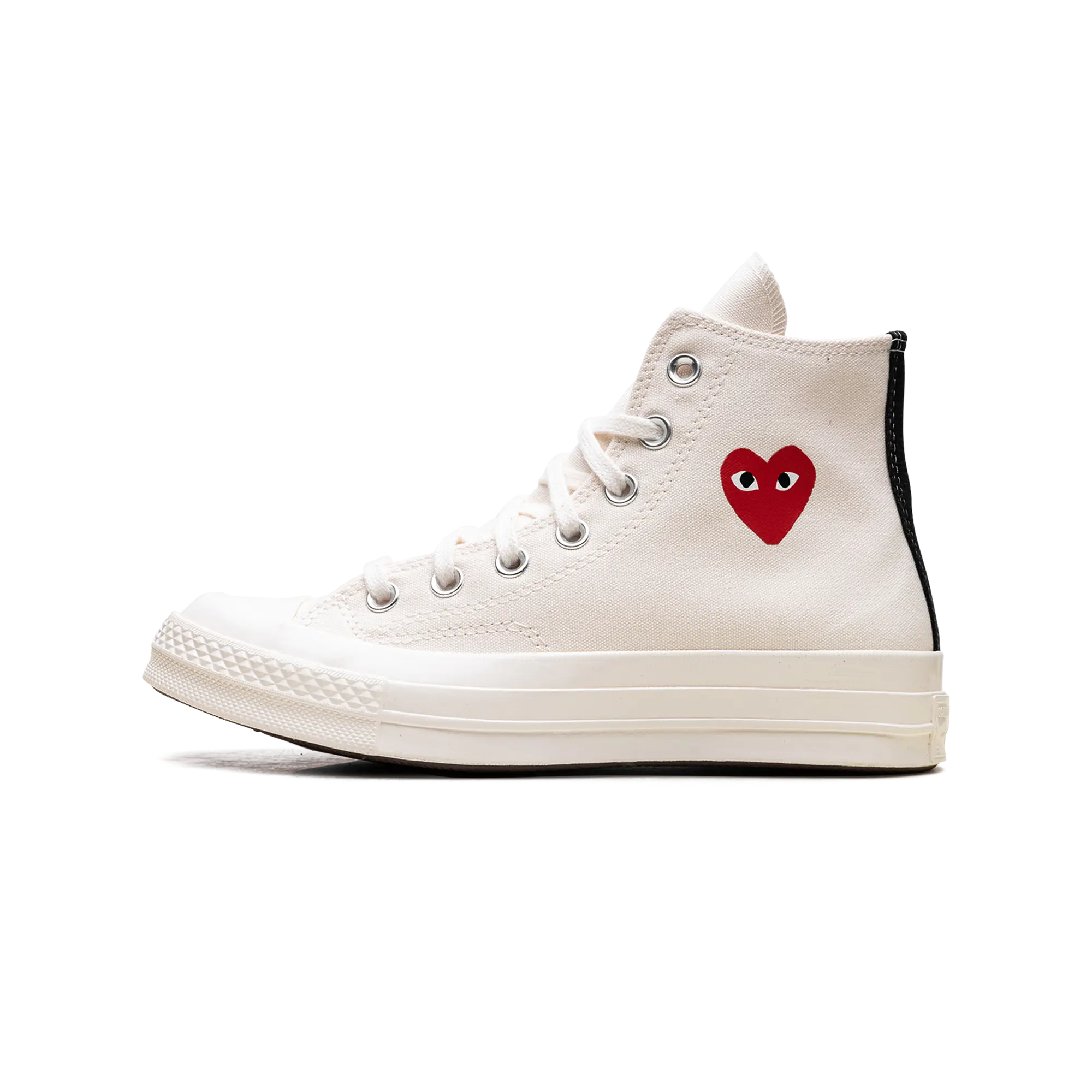 Chuck Taylor All Star 70 High "Comme des Garcons PLAY - Small Red Heart Beige" AZ K129 001 2