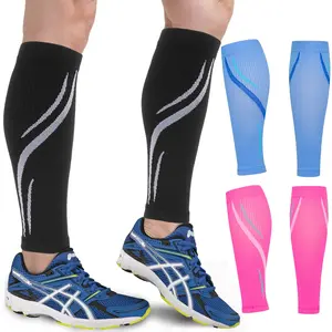 Calf Compression Sleeves for Men & Women, 20-30 Mmhg Leg Compression, Footless Compression Socks, Breathable Compression Socks, 1 Pair