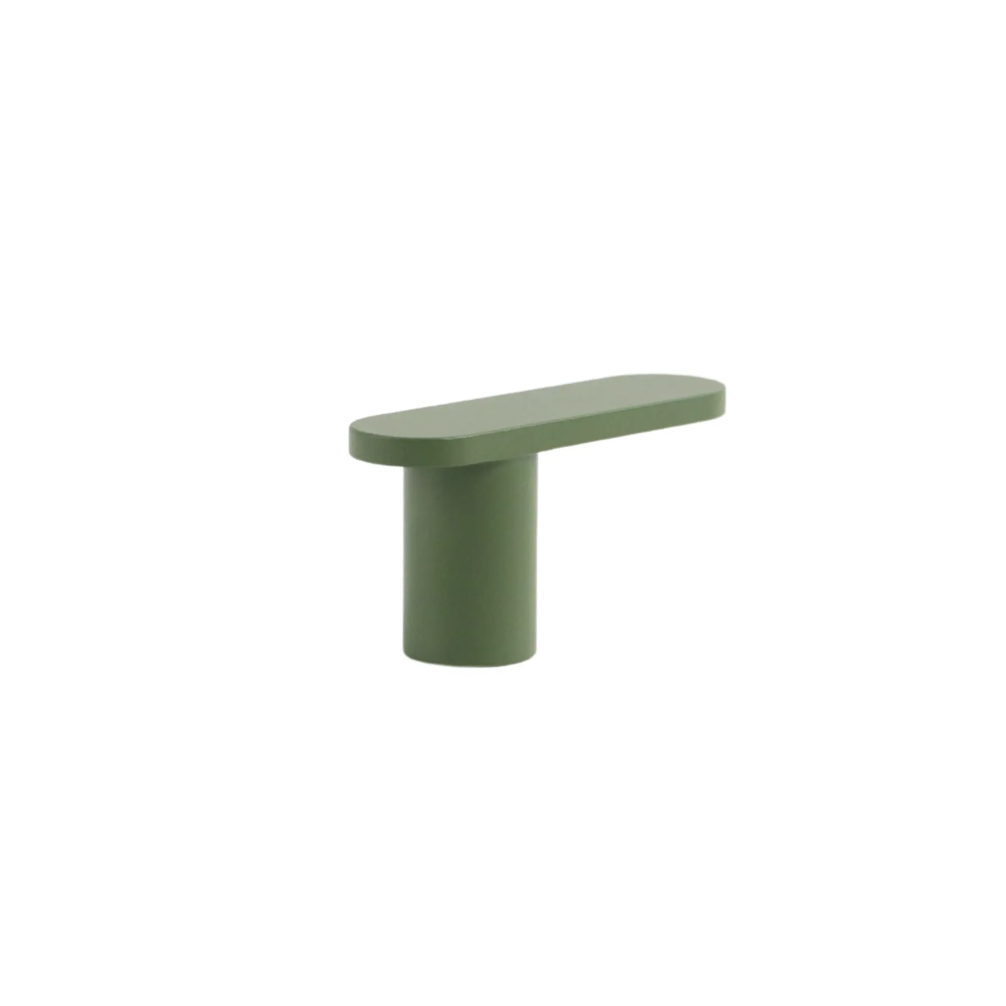 Modern L Bar Cabinet Knob Matte Green | Minimalist Drawer Pull Handle | Kitchen Cabinet Hardware | Single Hole Furniture Knob | Dresser Handle | Bathroom Vanity & Closet Hardware