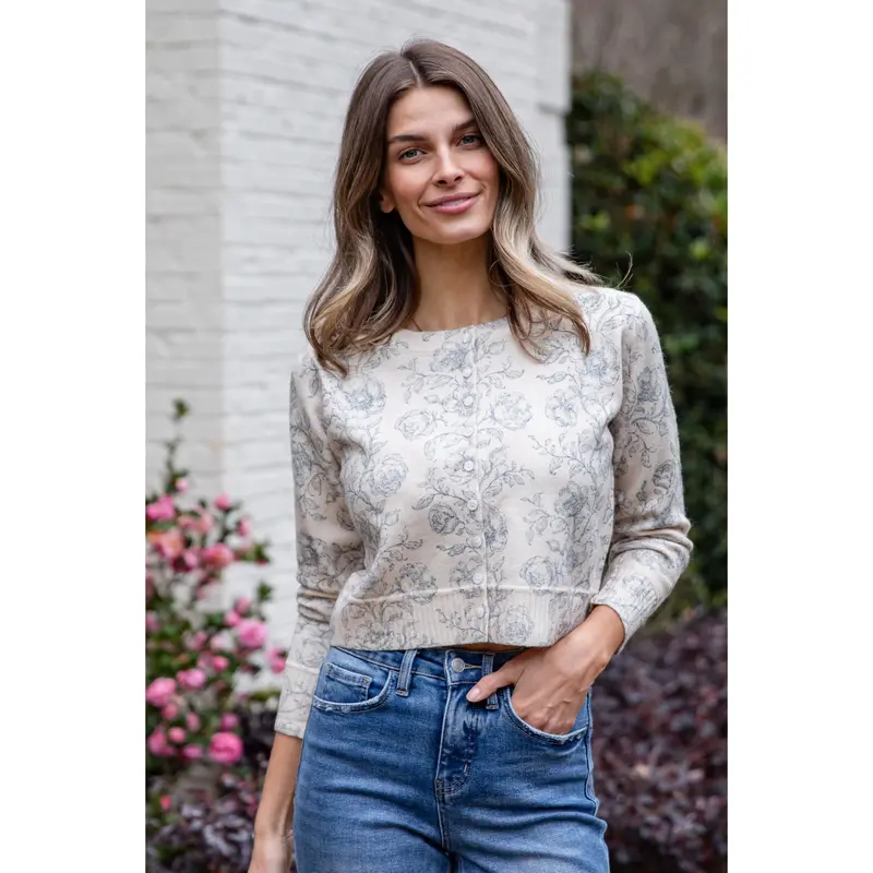 Floral knit top zara - TikTok Shop