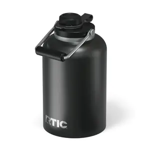 Rtic One Gallon Outback Jug, Ceramic Lined Insulated Water Bottle with Lid and Handle, BPA-Free, Double Wall Vacuum Insulation, Stainless steel thermos flask