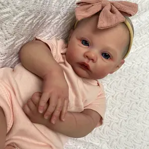 48cm Realistic Reborn Doll, Lifelike Newborn Doll, 19 Inch Newborn Baby Handmade Details, Alive Birthday Toy for Children, Unisex Gift Idea