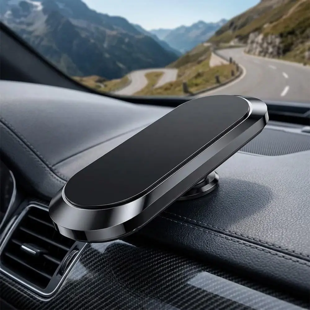 Universal Magnetic Car Phone Mount - Anti-Slip & Shockproof Mini Bar Design, Compatible with All Smartphones & Tablets, Single/Dual Pack for Car SUV Truck, Portable Durable Accessory, Mobile Car Holder, Phone Holder for Car