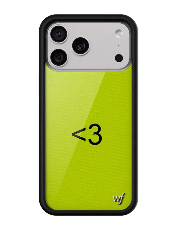 Wildflower Cases x Charlie XCX BRAT Limited Edition Custom iPhone Case - Durable Rubber-Polyurethane Cellphone Accessory, Raised Black Bumper, Lime Green Cute Aesthetic Protection Cover, Women's Owned Small Business Gift