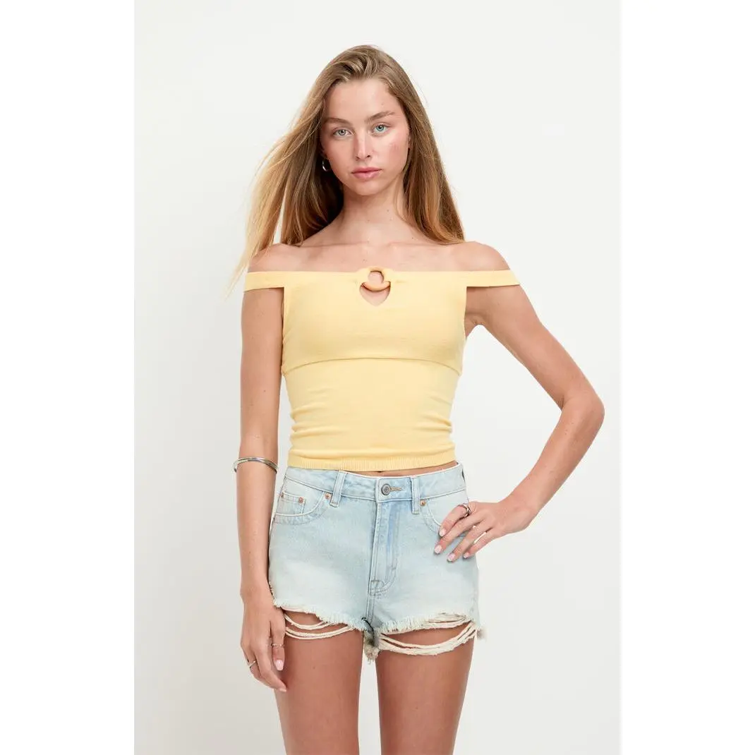 Pacsun Women's Ivy High Waisted Festival Jean Shorts Frayed Light Blue