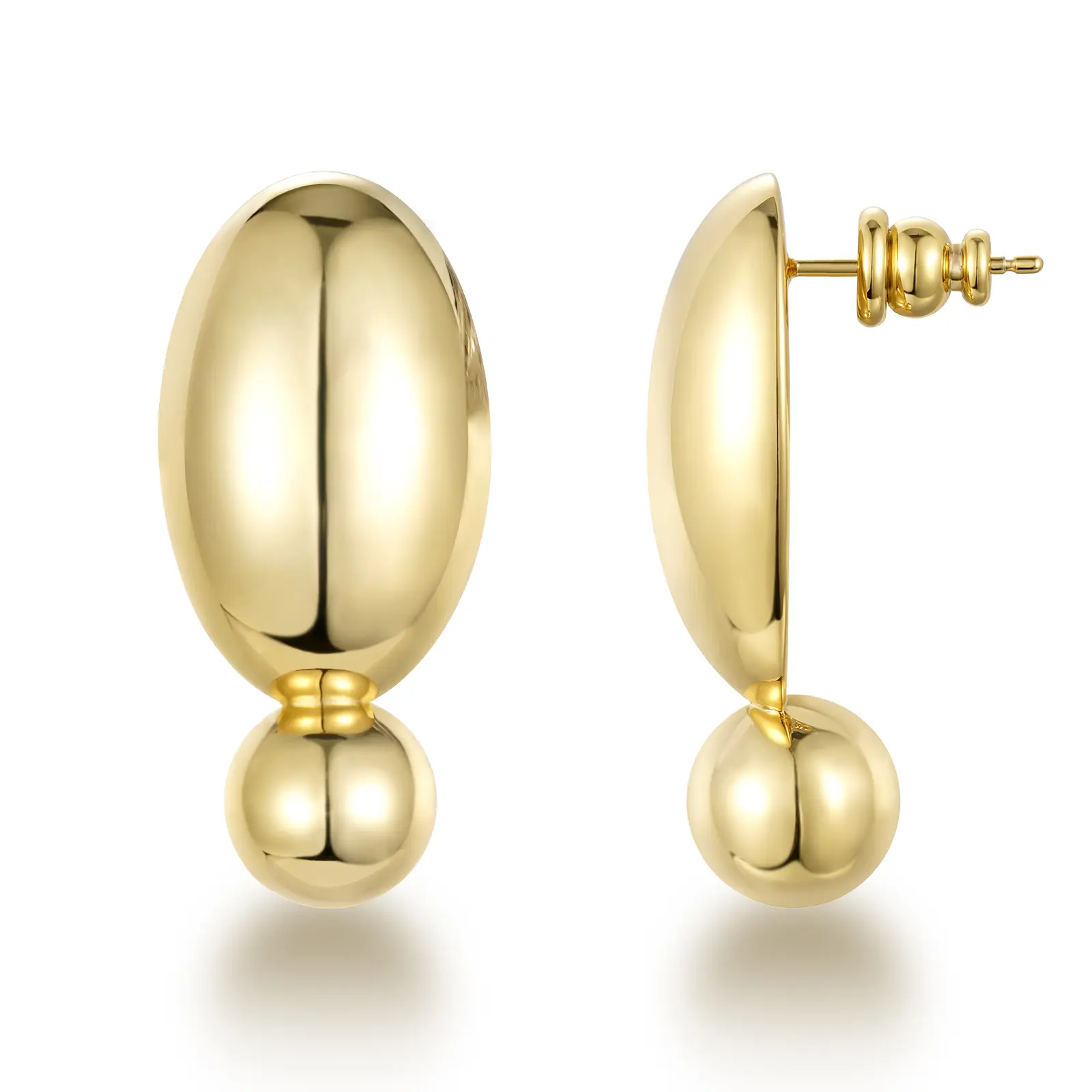 KISSYAN Gold Earrings for Women, 14K Gold Plated Chunky Drop Dangle Earrings Lightweight Statement Hoop Earrings Trendy Jewelry Gifts,summerwins
