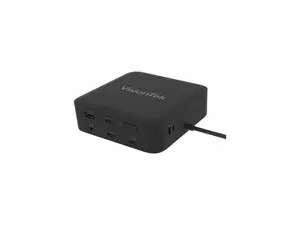 VisionTek VT1200DL Docking Station - for Notebook, Laptop, Desktop - Power Passthrough - USB Type A, USB Type C - 2 Displays Supported - 4K, 4K @ 60Hz, 4K UHD - 3840 x 2160 - 5 x USB Ports - 3 x USB T