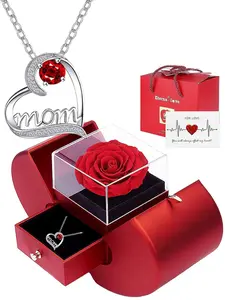 Elegant Heart Detail Pendant Necklace As Gift, Fashion Jewelry for Party, Daily Decor, Trendy All-match & Exquisite Jewelry for Birthday Gift with Gift Box, Mother's Day Gifts, Gift Set for Mothers, Gifts for Her