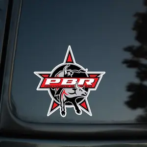 Rodeo Advanced Vinyl Sticker - High-quality Durable Adhesive, Bright Red, White and Black Bull Riding Design Suitable for Cars, Trucks, Motorcycles, Laptops, Windows, Glass, Walls - Cowboy Theme Decorative Art
