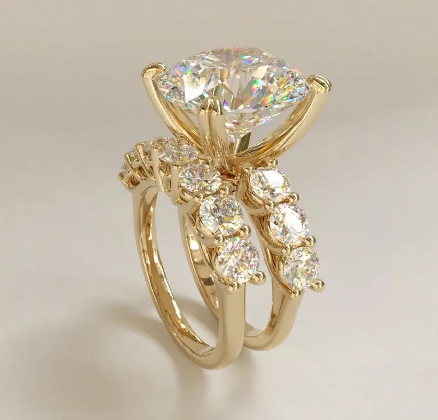 4 Prong Engagement Ring Women Wedding Ring Elegant Jewelry Gift For Her