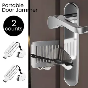 2 Counts Upgraded Portable Door Lock, Hotel & Apartment Travel Safety Lock, Portable Security Door Stopper for Travel