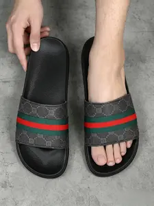 Men's Casual Sandals, Lightweight Eva Sole, Superfine Upper Material, Letter Print Design, All-Season Slippers, Trendy Summer Beach Shoes, Footwear