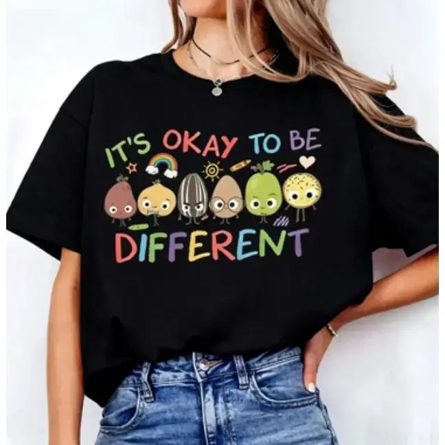 It's Okay To Be Different Shirt, Sped Tee, Neurodiversity Gift, Teacher Shirts, RBT Shirt, School Counselor Top Womenswear