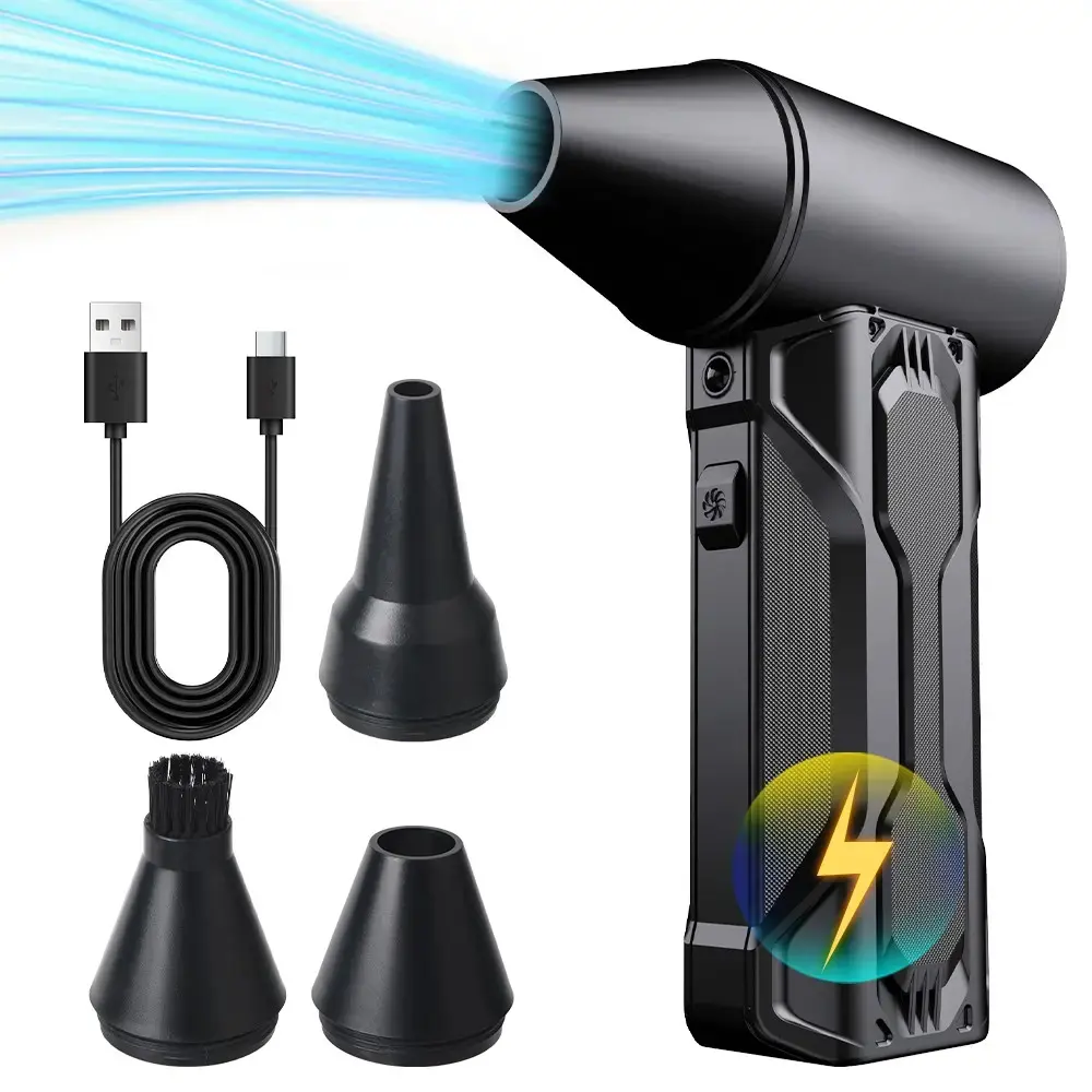 [Deals for you]Motorenbau Electric Air Duster 110000RPM, Rechargeable Compressed Air Blower & Cordless Blow Gun, Reusable Canned Air Alternative for Electronics, PC Keyboard Cleaner, Car Drying, Home Outdoor BBQ
