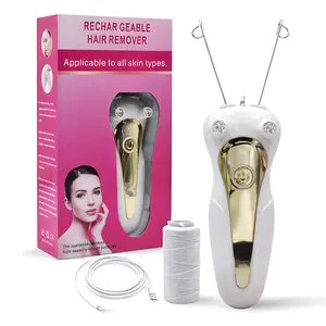 LUMACARE Women Facial Threading Hair Remover, USB Rechargeable Electric Epilator Trimmer, Epilator Facial Hair Removal, Abs Material, Model Xinghao 668, Batteries Included