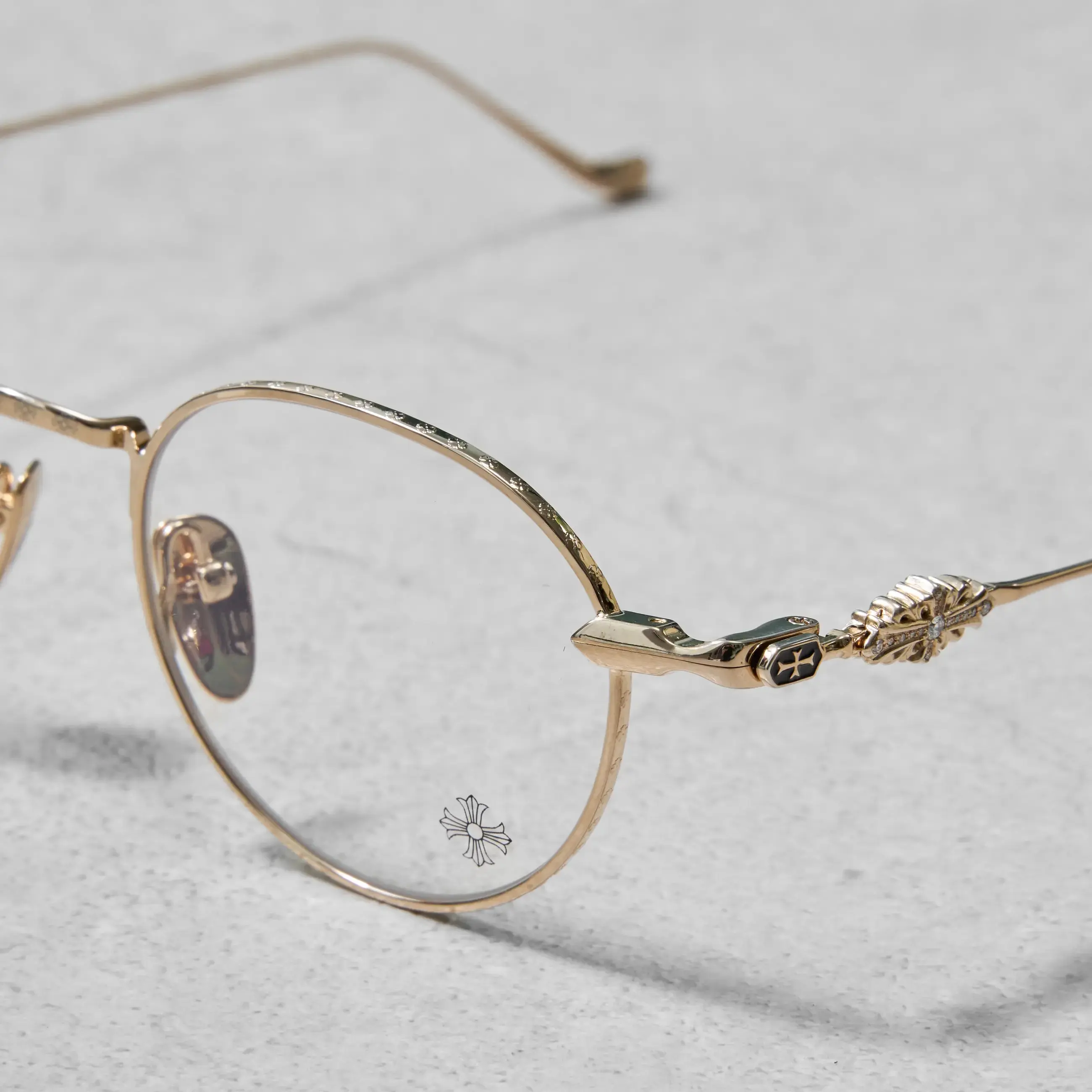 Chrome Hearts VAGIDICTORIAN III Glasses Gold (USED)
