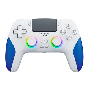Controller for PS-5/PC, Hall Effect Joysticks & Triggers, Gaming Controller with Programmable/Remap/Turbo/LED Light Functions, 3.5MM Headphone Jack,  Vibration,White