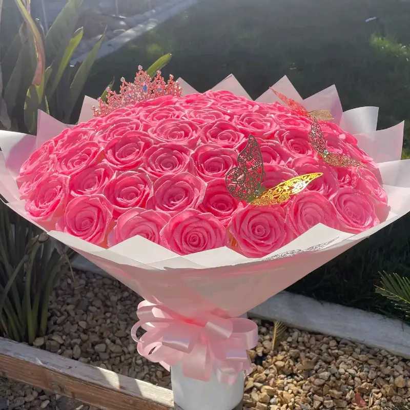 Pink Princess Eternal Rose Bouquet /  Decorative