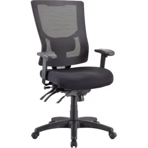 212 MAIN Black Multifunctional High Back Executive Mesh Office Chair - Adjustable Swivel, Ergonomic Computer Design, Cool Airflow Back, Enhanced Seat Cushion, Commercial Office Furniture, Adjustable Swivel Chair, Ergonomic Computer Chair