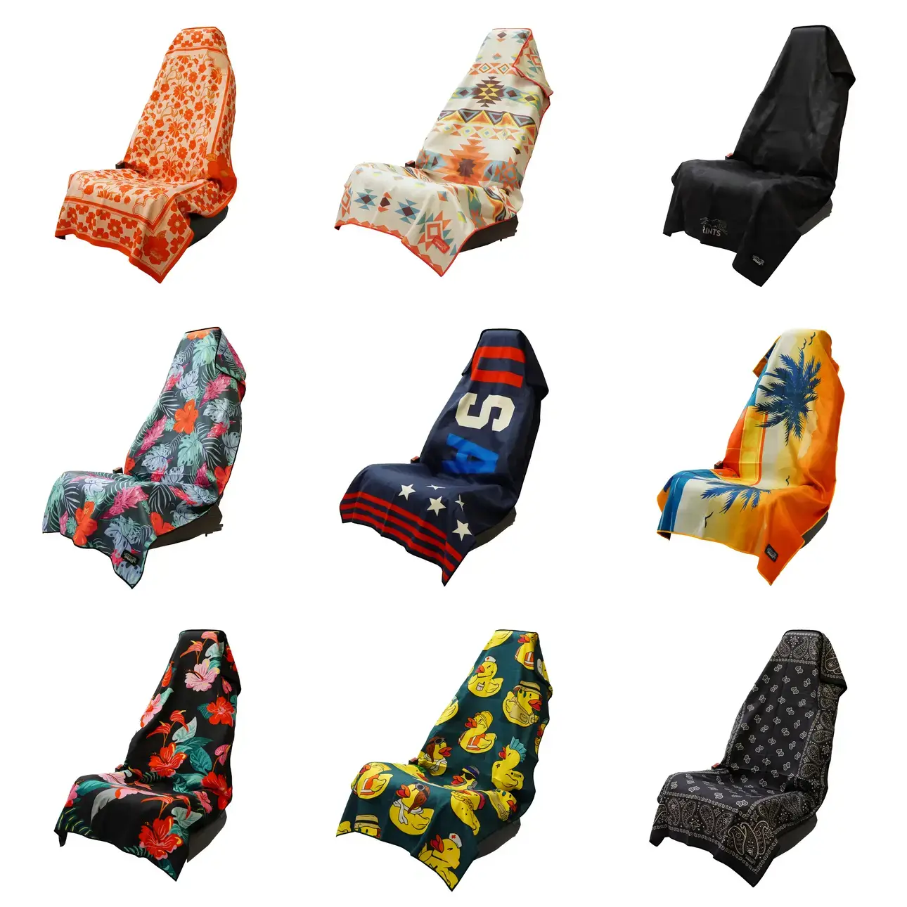 Performance Microfiber Athletic Running Towel - Full-9 option, Car Seat Cover (Garden of Races Past) for Athletes 24.6*12.6 inches