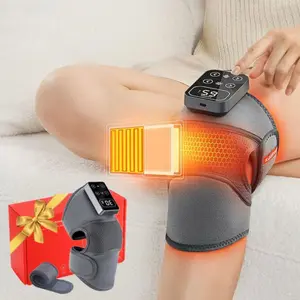 Electric Heated Knee Massager, USB Rechargeable Wireless Knee Heating Pad, Vibration Massage Knee Wrap, Personal Care Appliances for Home & Travel, Knee Pain Tool