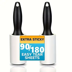 2pcs Extra Sticky Lint Roller Set for Pet Hair Removal, Ideal for Furniture, Clothes & Carpets, Dog & Cat Fur Cleaner