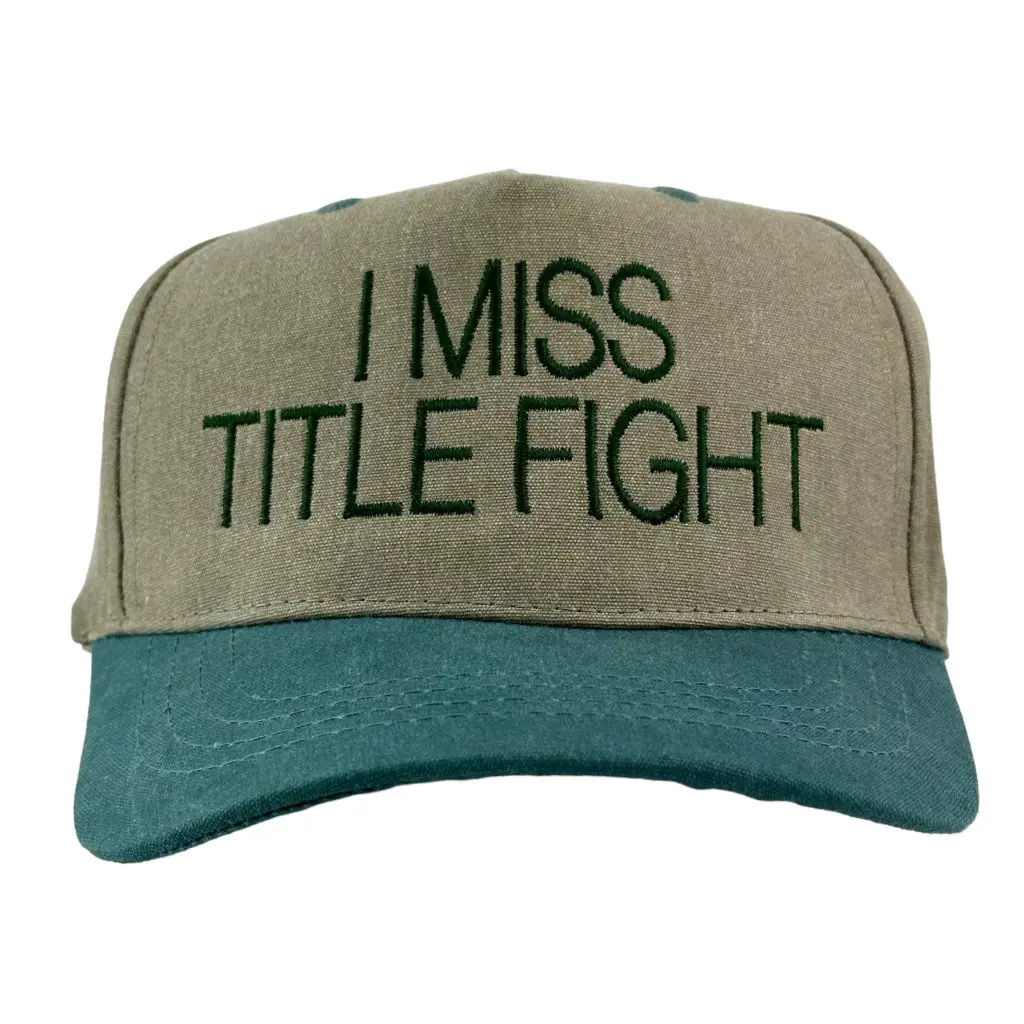 I MISS TITLE FIGHT custom embroidery SnapBack hat band I MISS TITLE FIGHT custom embroidery SnapBack hat band