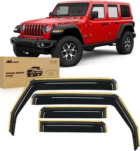 Nilight Window Visor Compatible with Jeep Wrangler JL/Gladiator 2018 2019 2020 2021 2022 2023 2024 2025 2026 Vent Window Deflectors,Rain Guards Acrylic-4pcs