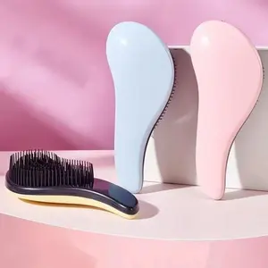 Crescent Shaped Hair Brush, 1 Count Anti-tangling Hair Smoothing Comb, Dry & Wet Dual-purpose Hair Brush for Multiple Scenarios, Curved Brush