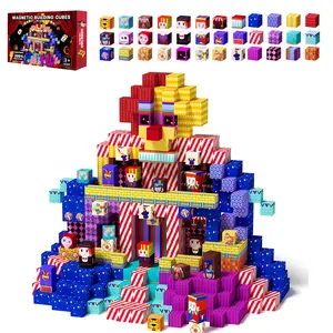 Magnetic Building Blocks 150/100 PCS | Ages 3+ Spatial Reasoning & Stacking Toys | Circus Adventure Theme | Montessori STEM Sensory Development | Birthday Gifts for Boys & Girls