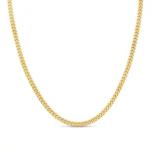 Fashionable men's and women's necklace, 3mm stainless steel Cuban necklace