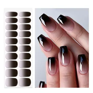 5-Minute Manicure! Semi Cured Gel Nail Strips, Specially for Ladies, Easy and Quick to Apply, Requires UV Light, Waterproof Nail Stickers.
